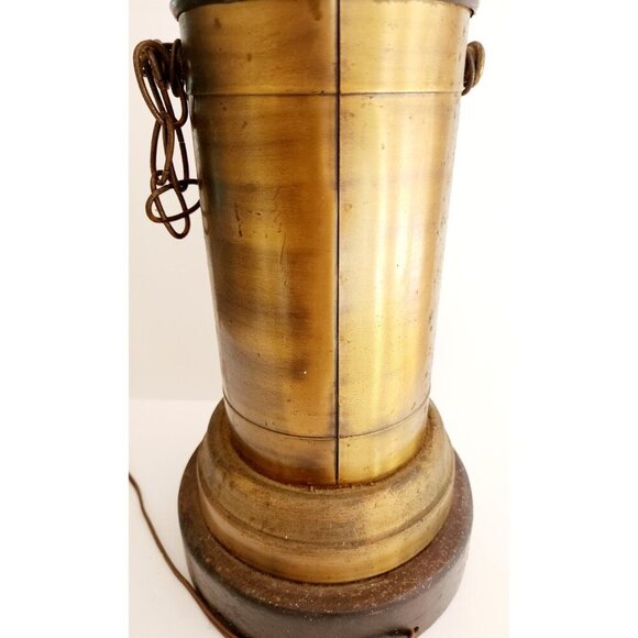 1960s MCM Table Lamp Brass Nautical Industrial Internal Light Mid Century INVRM - Picture 5 of 6